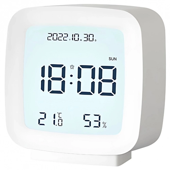 Budilka s funkcijo dremeža in merjenjem temperature in vlažnosti