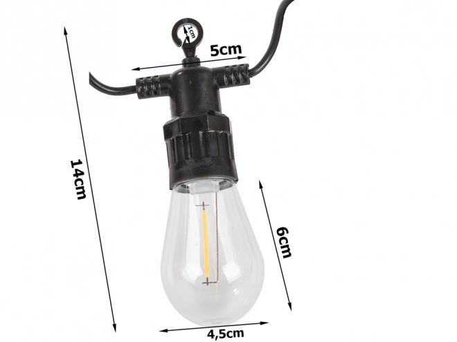 Vrtna svetlobna girlanda z 20 LED žarnicami