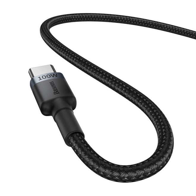 Kabel Baseus Cafule USB-C na USB-C 100W,2m, 2 kom (rdeče-črna, sivo-črna).