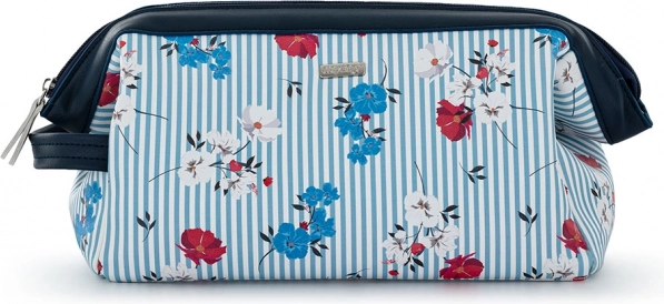 Kozmetična torbica Holiday Navy s cvetličnim vzorcem
