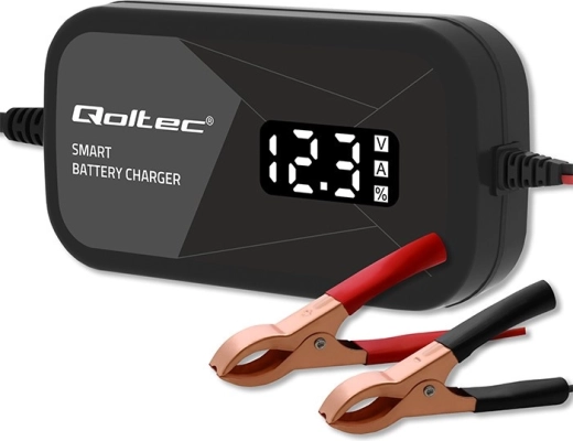 inteligentni mikroprocesorski polnilec 12V 2A z regeneracijo za akumulatorje AGM in GEL z LCD zaslonom