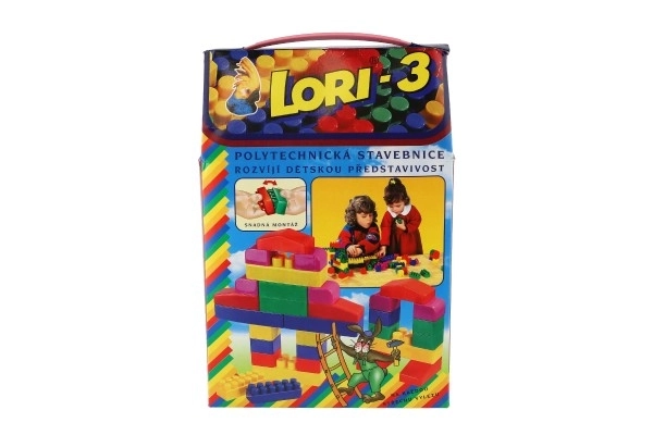 Konstruktor LORI 3 plast 50 kosov v škatli 19x28x10cm