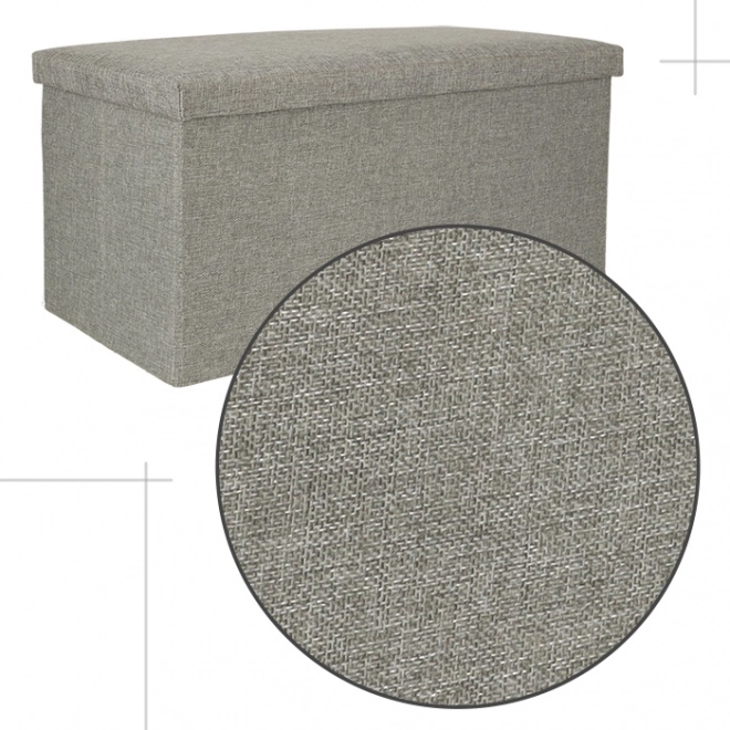 Siva zložljiva kocka s prostorom za shranjevanje 76x38x38 cm