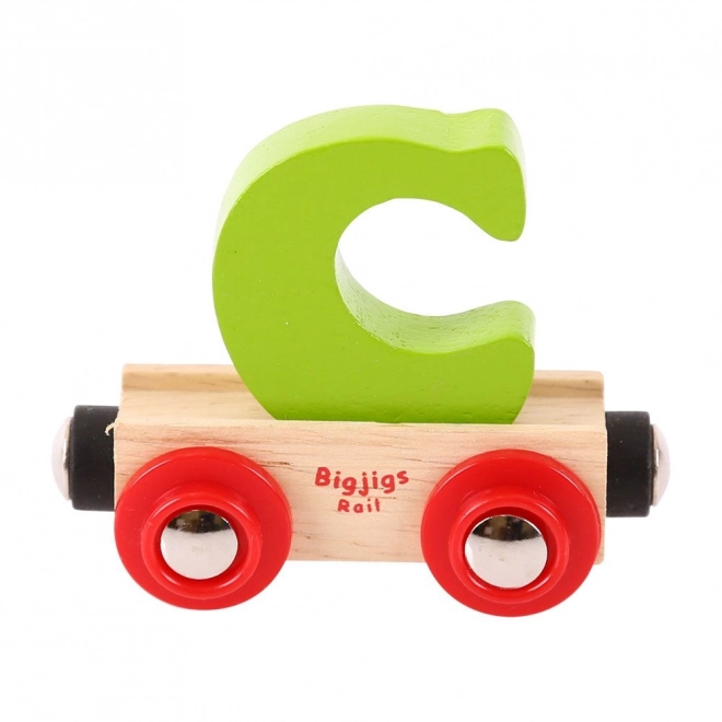 Bigjigs Rail Vagonek lesene železnice - Črka C
