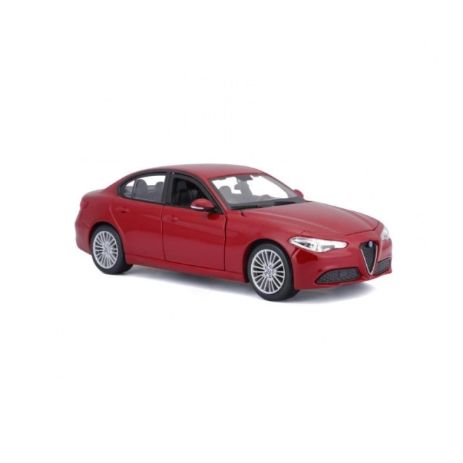 Bburago 1:24 Alfa Romeo Giulia (2016) Metalik rdeča 18-21080