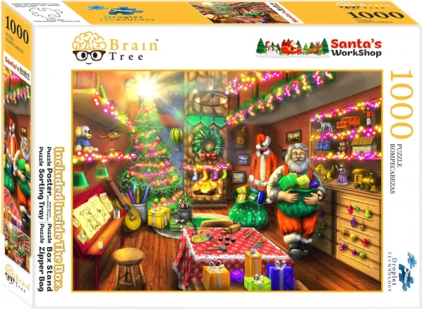 Božični puzzle Božičkova delavnica - 1000 koščkov