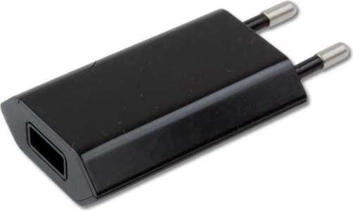 Črni USB polnilec 5V 1A