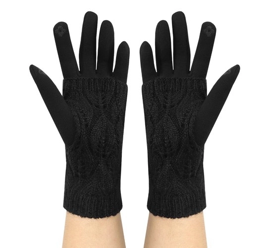 Na dotik občutljive rokavice R6413 - črne