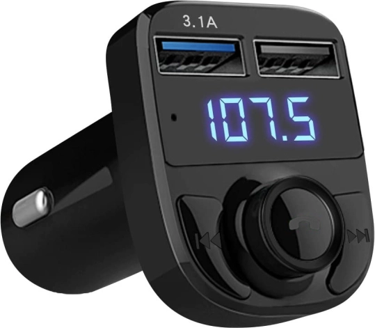 FM Bluetooth oddajnik in polnilec 2x USB