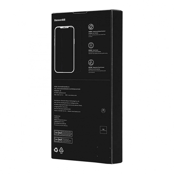 Baseus Crystal zasebnost zaščitno steklo za iPhone X/XS