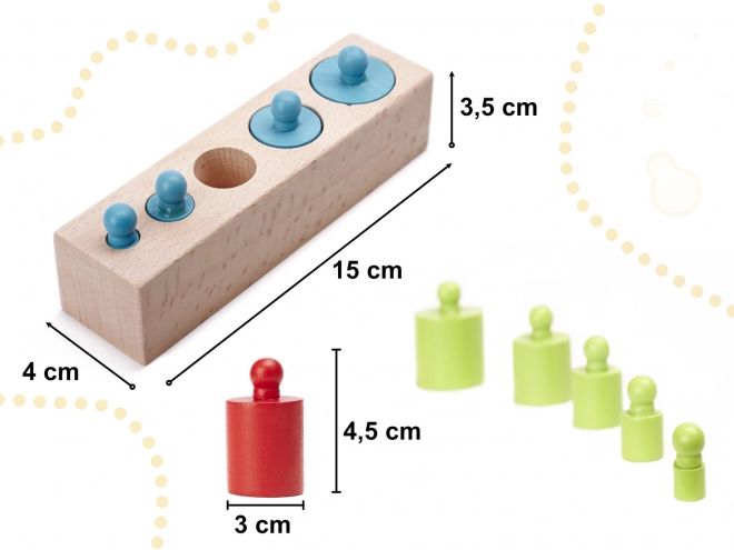 Leseno Montessori vstavljivo utežno pisano