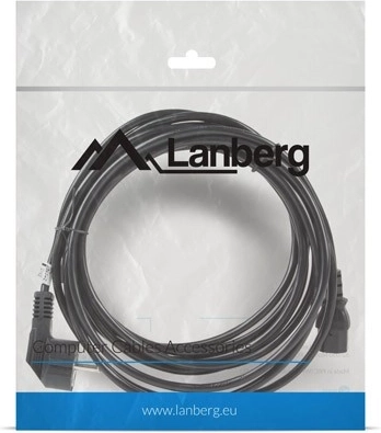 Napajalni kabel CEE 7/7 – IEC 320 C13, 5 m, VDE, črn Lanberg