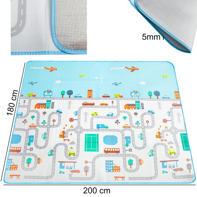Igralna termo podloga za otroke 180x200 cm - mesto