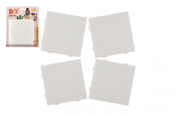 Podloga za likalne perle Hama - povezujoči kvadrat 4 kosi na kartici 20x24x3cm