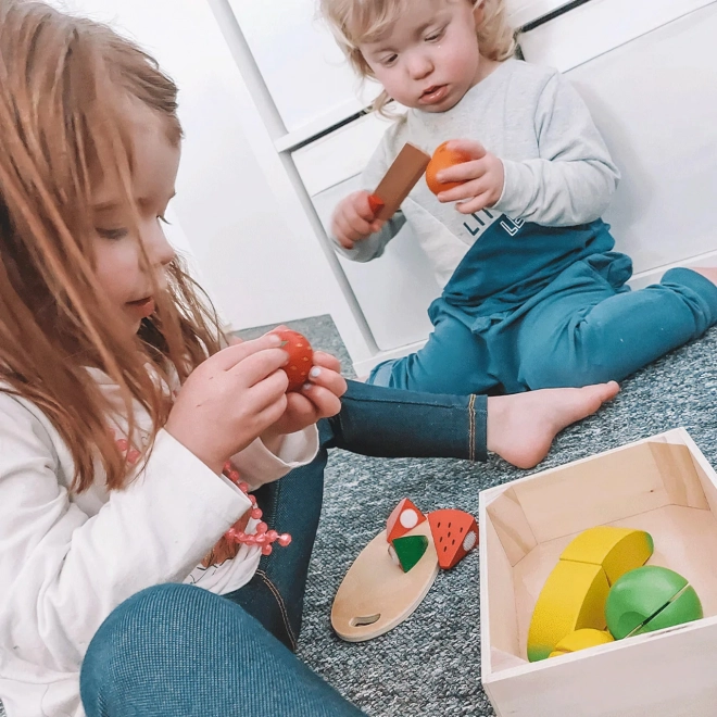 Bigjigs Toys Sadje za rezanje v škatli