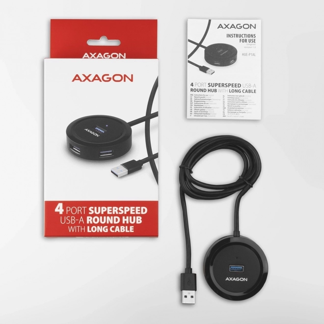 USB razdelilnik 4 vrata USB 3.2 Gen 1 okrogel