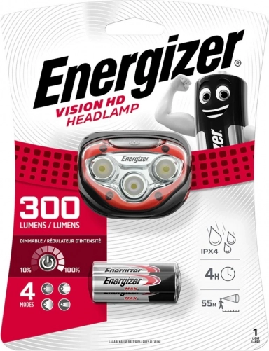 Naglavna svetilka ENERGIZER Vision HD 300 lm