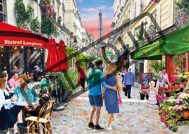 Wooden City Leseno puzzle Pariški bistro 2v1, 505 delčkov EKO