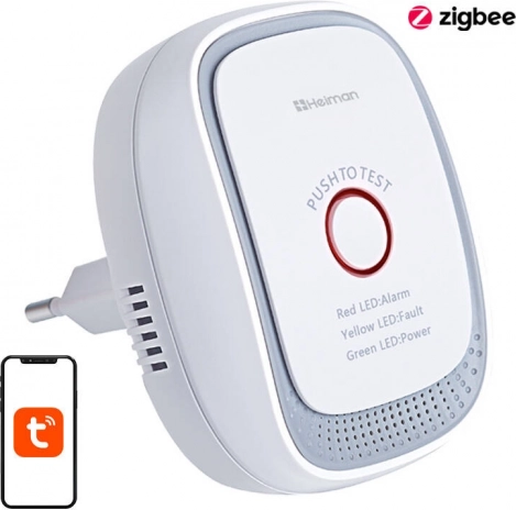 Pametni detektor uhajanja zemeljskega plina HEIMAN Zigbee
