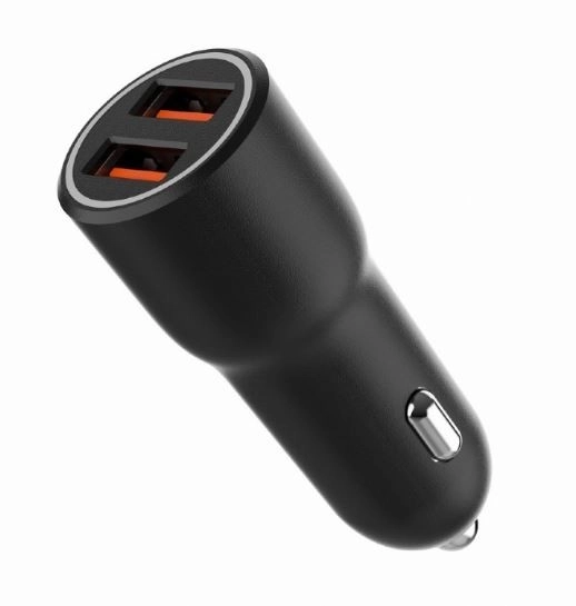 Avtopolnilnik 2xUSB-A QC3.0 36W črna