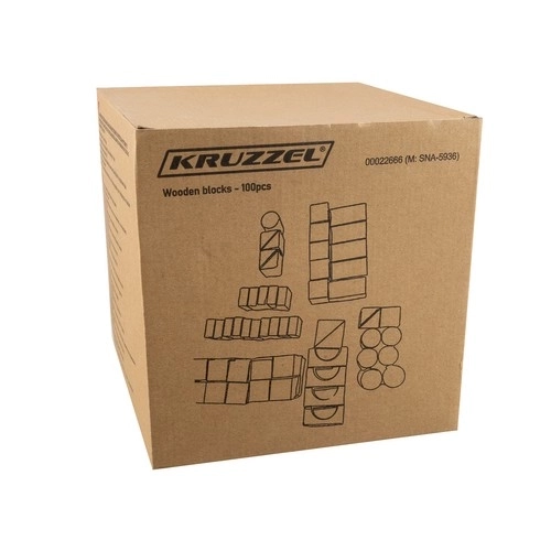 Lesene kocke - 100 kos. Kruzzel 22666