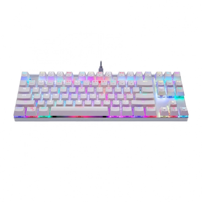Mehanska igralna tipkovnica Motospeed CK101 RGB (bela)