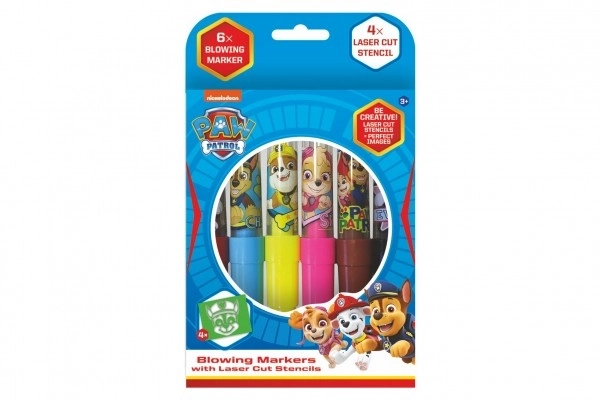 Fiksy s pihanjem 6 kosov z šablonami Paw Patrol v škatlici 12x19cm