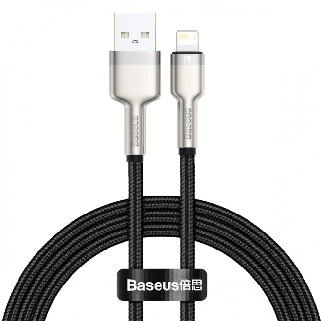 USB kabel za Lightning Baseus Cafule, 2,4A, 1m (črna)