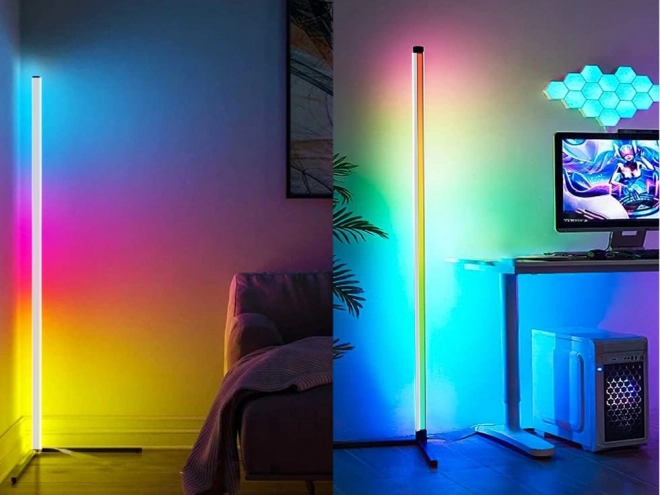 Kotna RGB LED svetilka z daljinskim upravljalnikom in aplikacijo