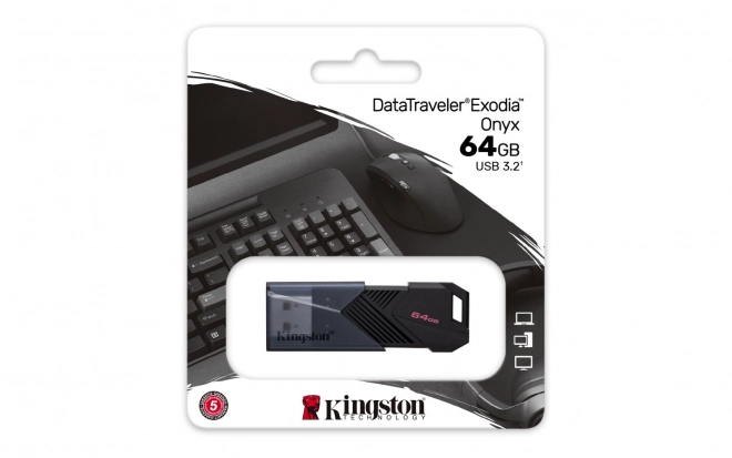 Data Traveler Exodia Onyx 64GB USB3.2 Gen1 bliskovni pomnilnik