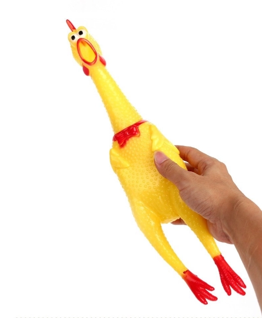 Piskajoča igrača za pse - piščanec, 16 cm