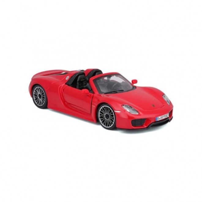 Kovinski avto Porsche 918 Spyder rdeč