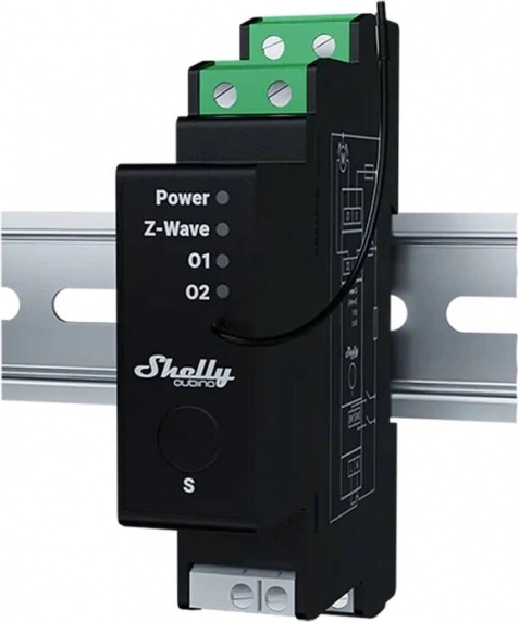 DIN rele z merjenjem energije za žaluzije Shelly Qubino Wave Pro
