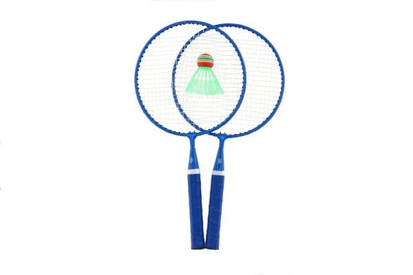 Badminton set otroški kovin/plastika 2 loparji + 3 žogice 2 barvi v mrežici 23x45x6cm