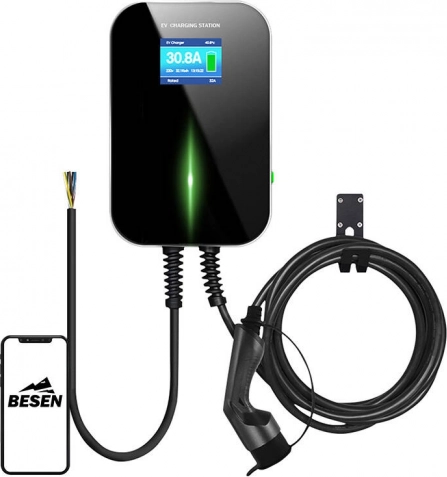 Stenska polnilna postaja za električna vozila BESEN BS20 11 kW z aplikacijo