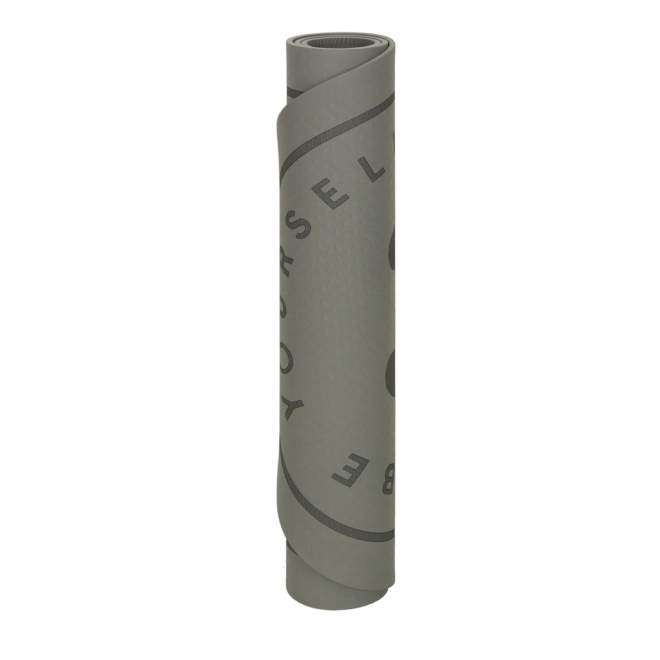 Fitnes podloga za vadbo joge in preskakovanje, siva, 125x61,5x0,6 cm