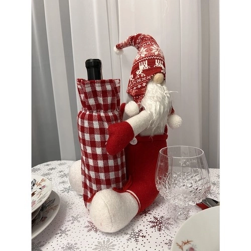 Božični škrat z torbo za steklenico Ruhhy 22508
