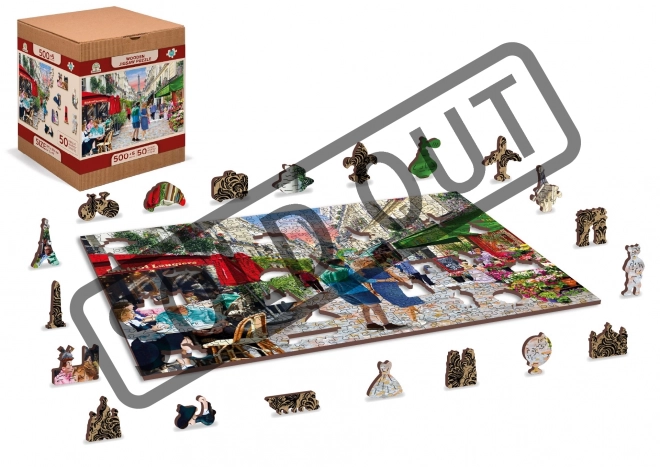Wooden City Leseno puzzle Pariški bistro 2v1, 505 delčkov EKO