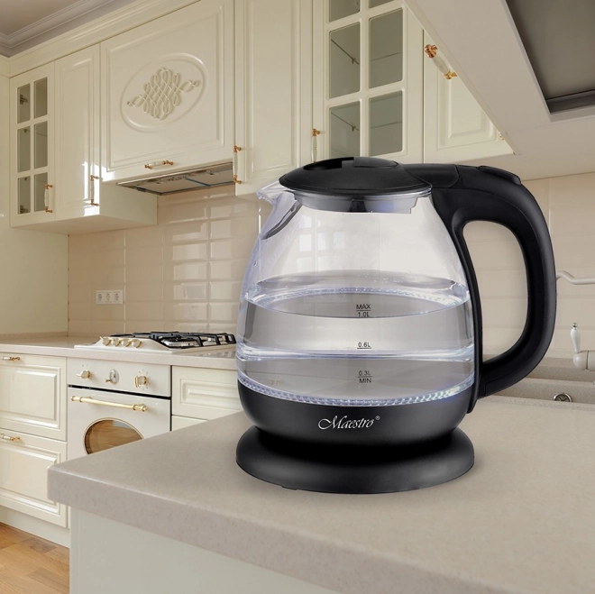 Hitrogrejna kuhalnik 1l 1100W steklena MR-055-BLACK
