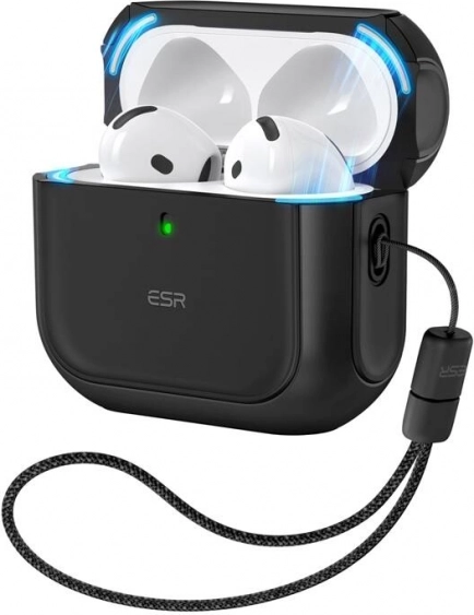 Ohišje za AirPods 4 Orbit Hybrid črno