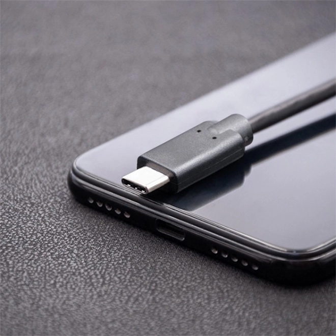 Kabel USB-C na USB-C za prenos podatkov in polnjenje, 3m, črn