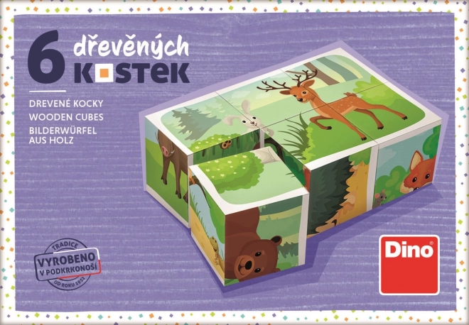 Dino Lesene kocke Gozdne živali