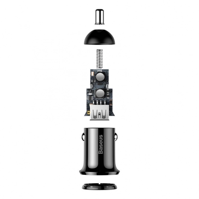 polnilec za avto Baseus Grain Pro 2x USB črna