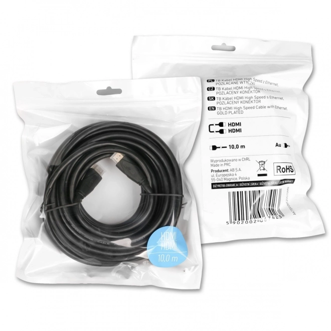 HDMI kabel v2.0 15 m pozlačen