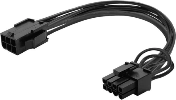 Napajalni kabel 6‑pin na 8‑pin (6+2) PCI‑Express 15 cm