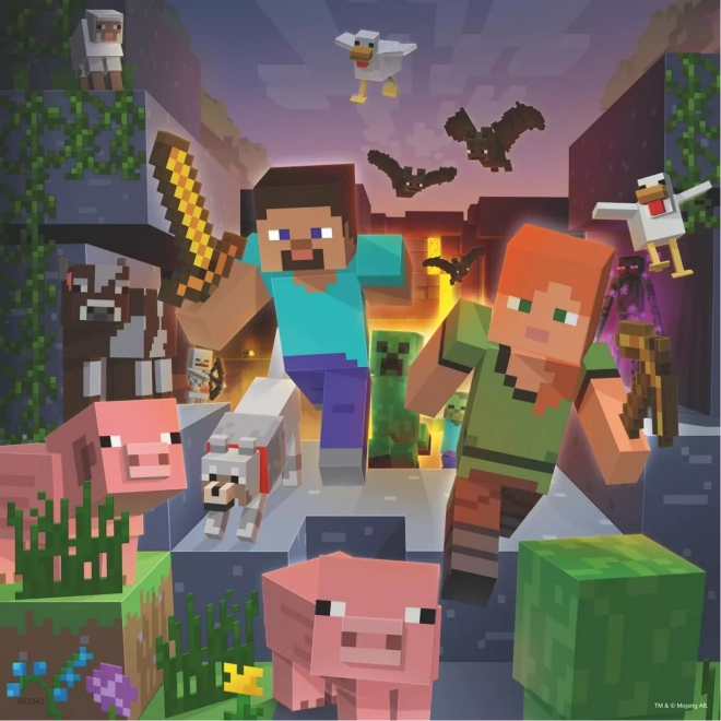 Sestavljanka Ravensburger Minecraft Biomi 3x49 kos