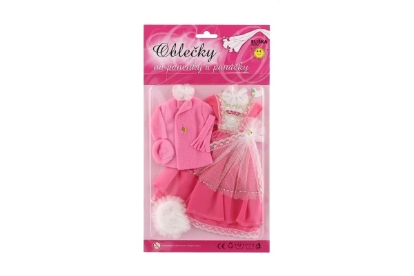 Oblačila z dodatki za punčke 2 kosa