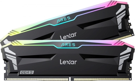 Pomnilnik Lexar ARES DDR5 RGB 32 GB (2x16 GB) 6800 MHz črna