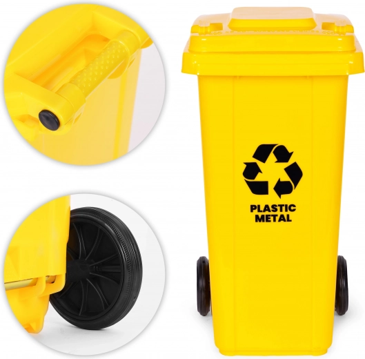 Gumijasta kolesa na kovinski osi za lahek premik