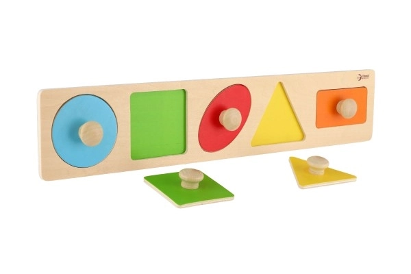 Lesena vstavljanka geometrijske oblike - 5 delov